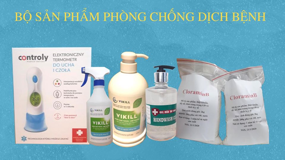 Gel rửa tay khô - bộ sản phẩm phòng chống dịch - Thiết bị y tế giá gốc