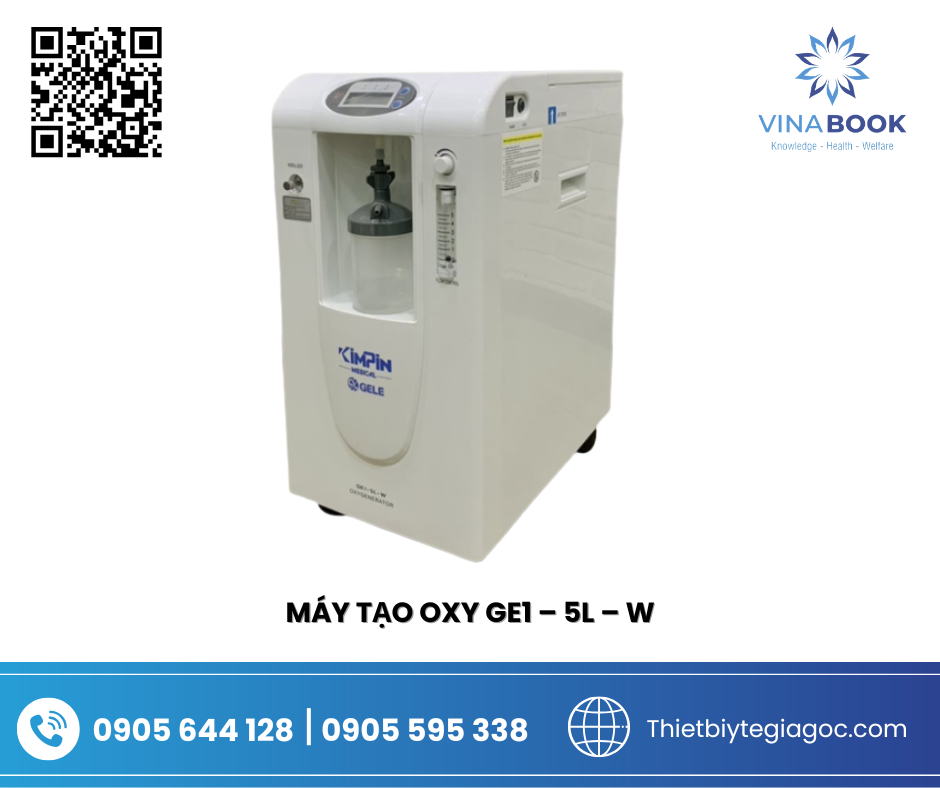 Máy tạo oxy GE1 – 5L – W - thiết bị y tế đà nẵng Máy tạo oxy GE1 – 5L – W - thiết bị y tế đà nẵng