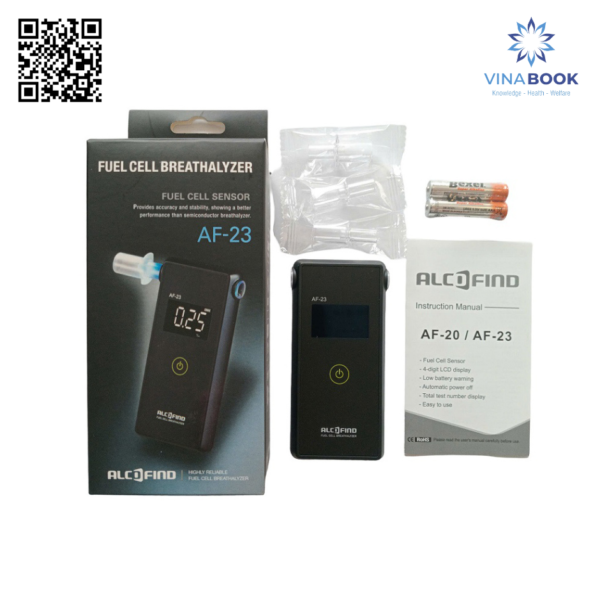 Trọn bộ sản phẩm máy đo nồng độ còn hơi thở AF-23