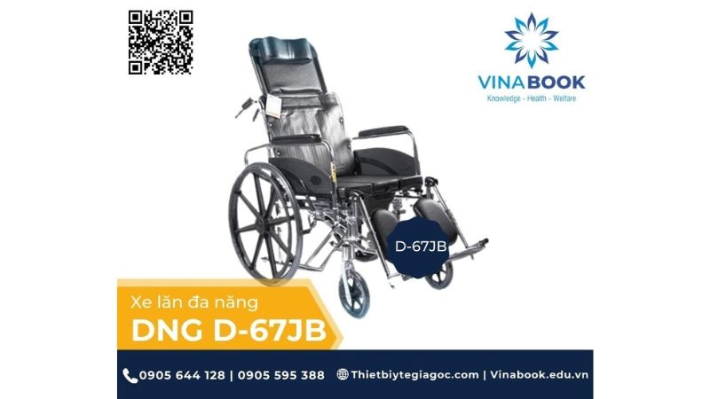 Xe lăn đa chức năng nhôm DNG D-67JB