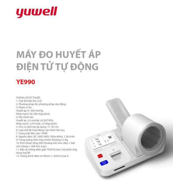 Máy huyết áp bắp tay với trang bị hiện đại, thuận tiện sử dụng