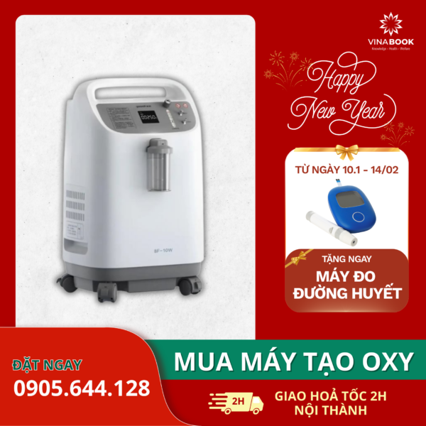 Mua máy tạo oxy tặng máy đo đường huyết