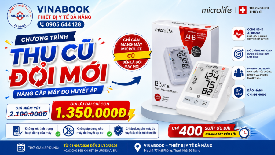 thu cũ đổi mới máy đo huyết áp microlife