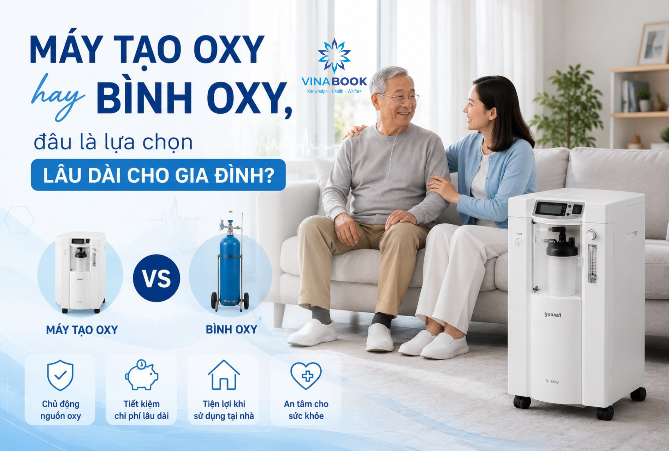 Máy tạo oxy hay bình oxy - thiết bị y tế đà nẵng